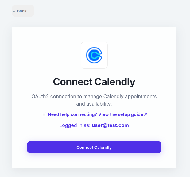 Calendly Connect Form